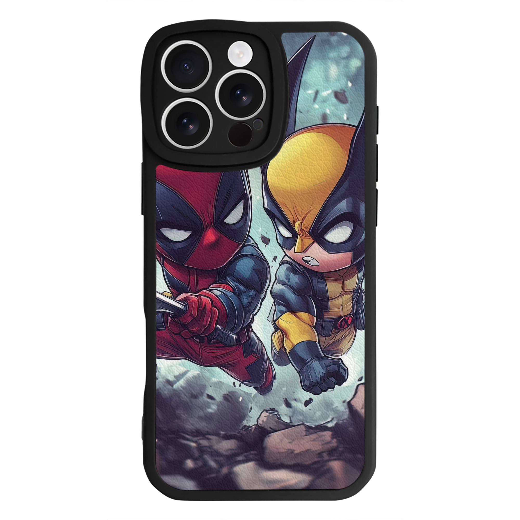 （画像用） Deadpool デッドプール 【iPhone 16シリーズ対応】シリコンスマホケース（レザー調） 材質：シリコン